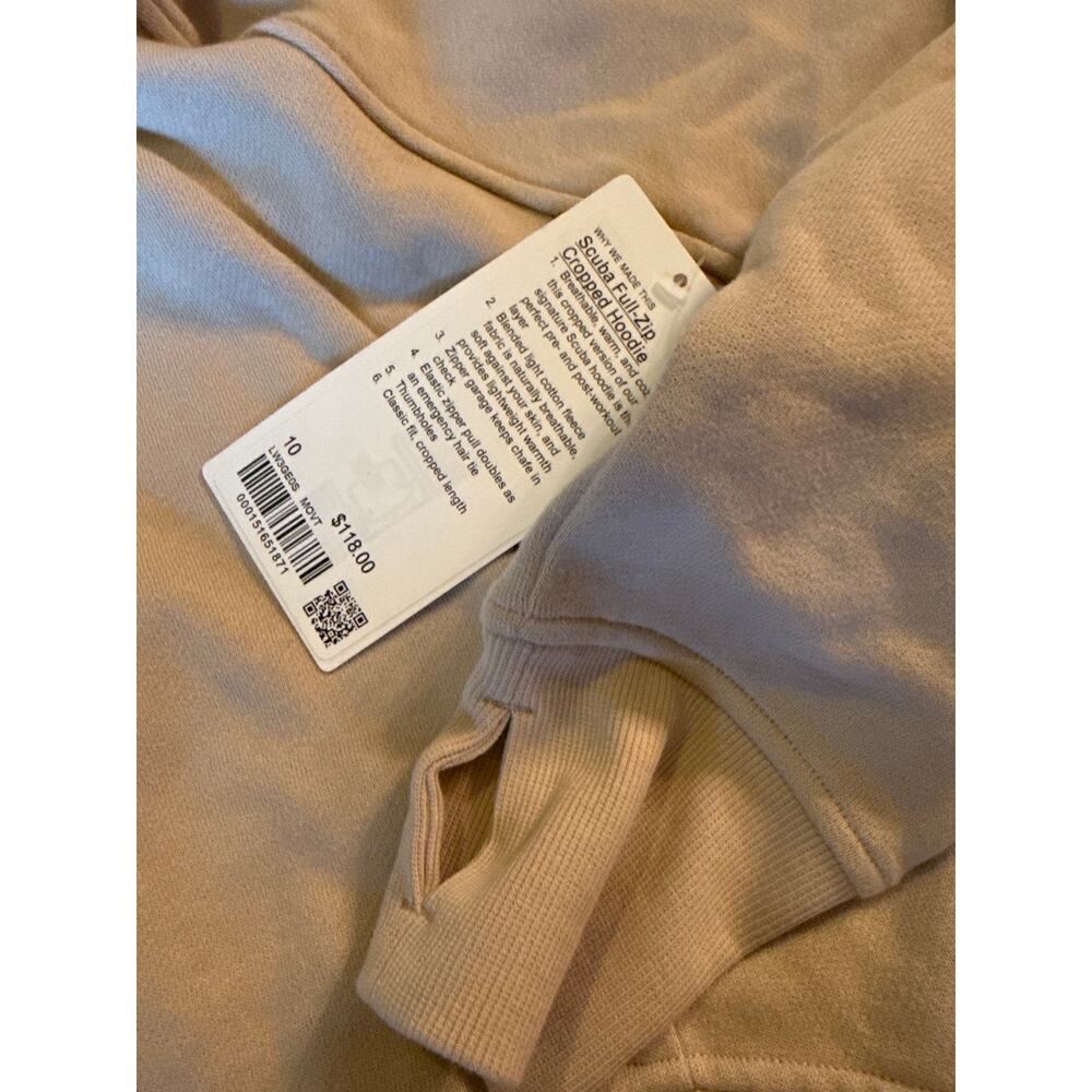LULULEMON SCUBA CROPPED HOODIE- NEW, size 10 - Picture 3 of 3
